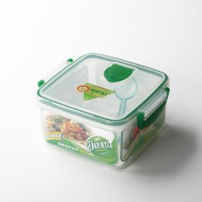 305 Square Plastic Lunch Box 1100+500 ML