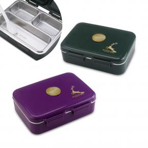 631 Stainless Steel Lunch box with 3 compartments