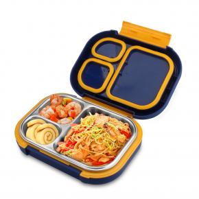 651 Stainless steel lunch box with 3 Compartments