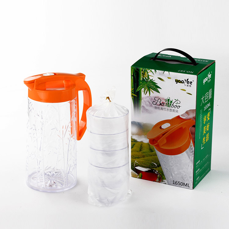 597 plastic pitcher with cup set 